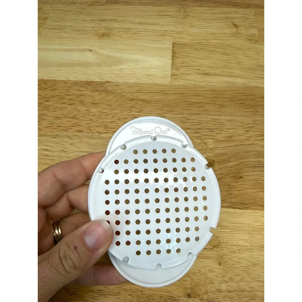 Pampered Chef Can Strainer White Plastic Kitchen Tool 2495 Tuna Press